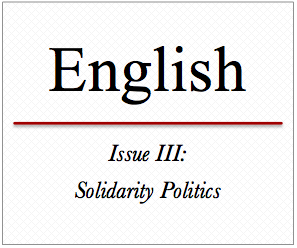 Issue III: Solidarity Politics | English version