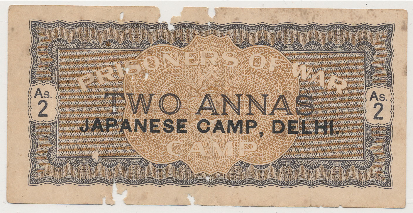 Currency used in POW camps established by the British in India in 1941 as a result of the large number of POWs captured during the North Africa campaign.